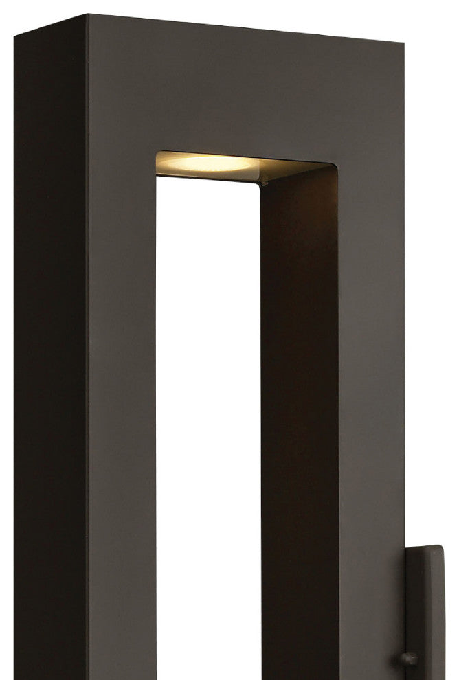 Hinkley Atlantis Large Wall Mount Lantern, Satin Black