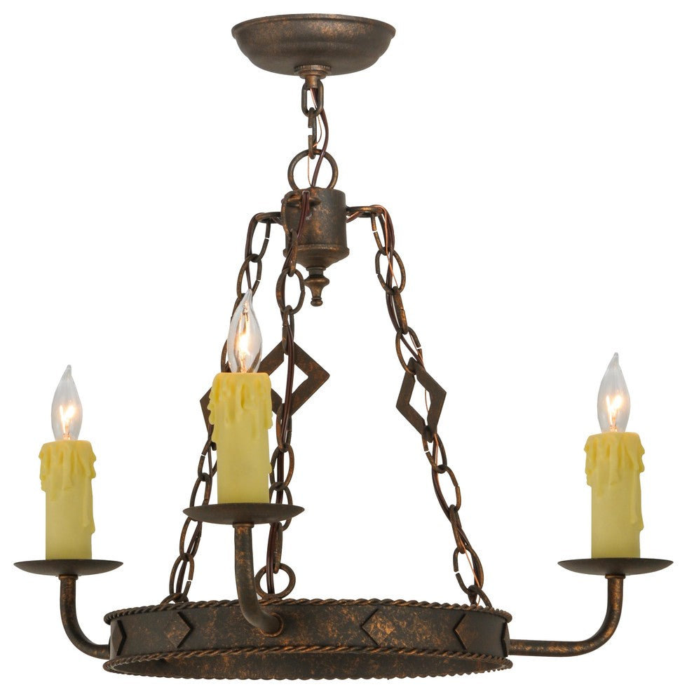 24 Wide Elvita 3 Light Chandelier
