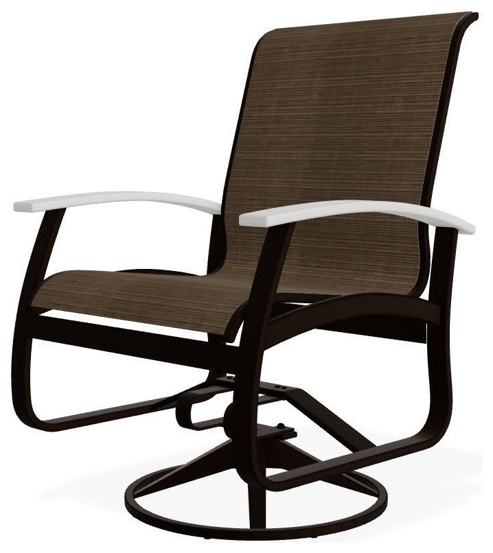Belle Isle Sling Outdoor Swivel Rocker, Breeze/Kona