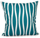 Wavy Stripe Decorative Pillow, Lake Blue, 18"x18"