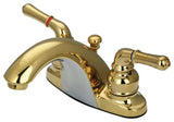 4" Centerset Bathroom Faucet, Polished Brass