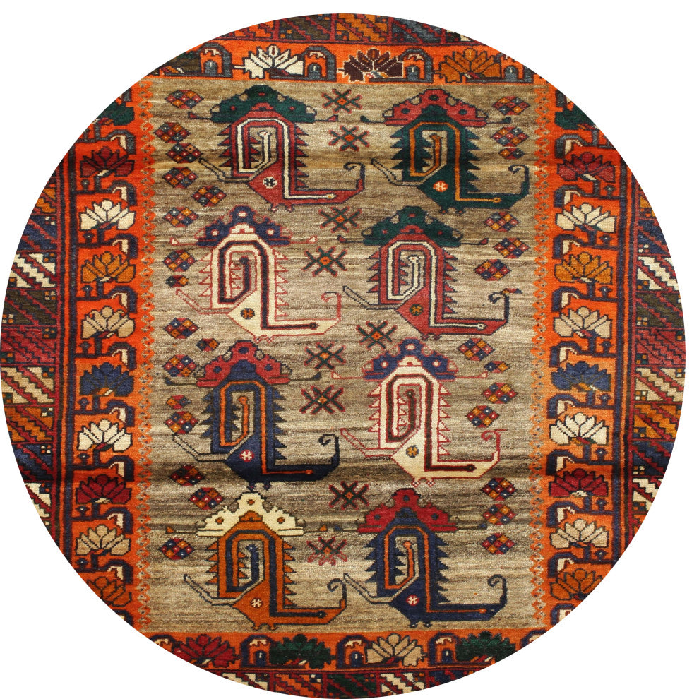 Ahgly Company Indoor Round Traditional Area Rugs, 4' Round