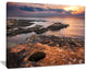 "Ancient Ruins On Beach Sunset" Oversized Beach Canvas Artwork, 20"x12"