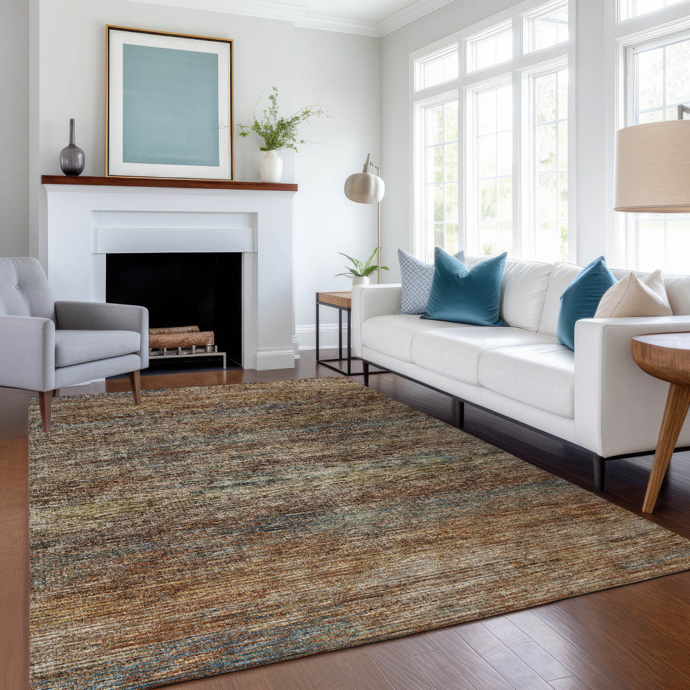 Premium Machine Washable Mayfield AMF32 Paprika 5' x 7'6" Rug
