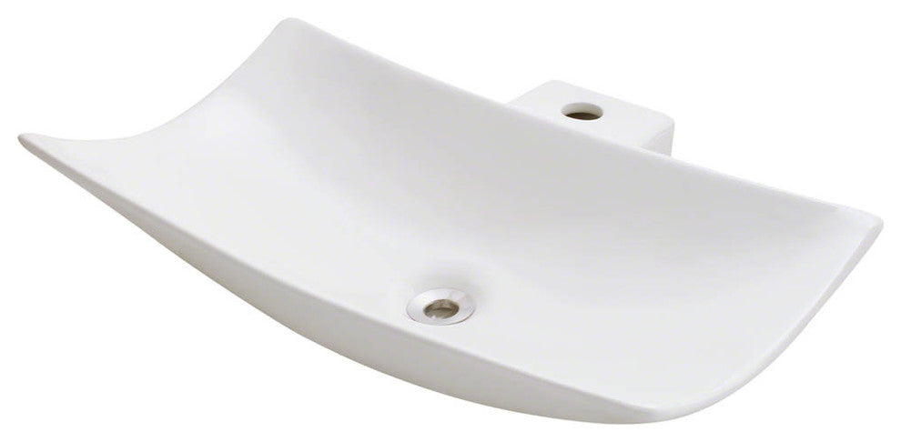 P042VB Porcelain Vessel Sink, Bisque