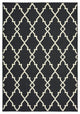 9??13??Black And Ivory Trellis Indoor Outdoor Area Rug