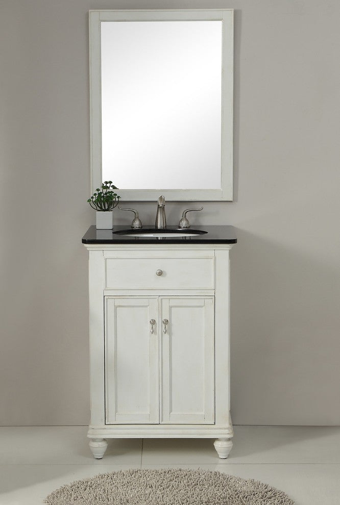 Elegant VF12324AW 24" Single Bathroom Vanity Set, Antique White