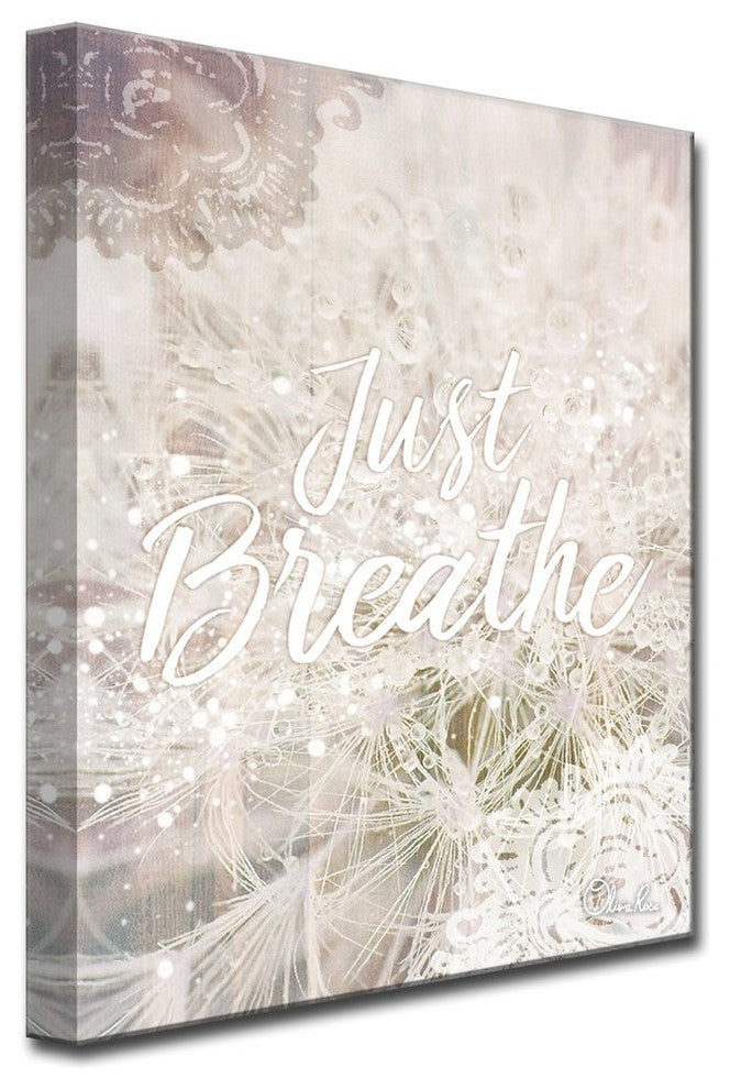Just Breathe' Inspirational Canvas Art by Olivia Rose