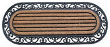 Striped Oval 18"X48" Rubber And Coir Molded Double Doormat
