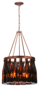 19W Tuscan Vineyard Estate 16 Wine Bottle Chandelier