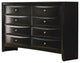 Wood Dresser with 8 Drawers, Black