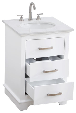 Home Living Knox 24" Single Bathroom Vanity, White