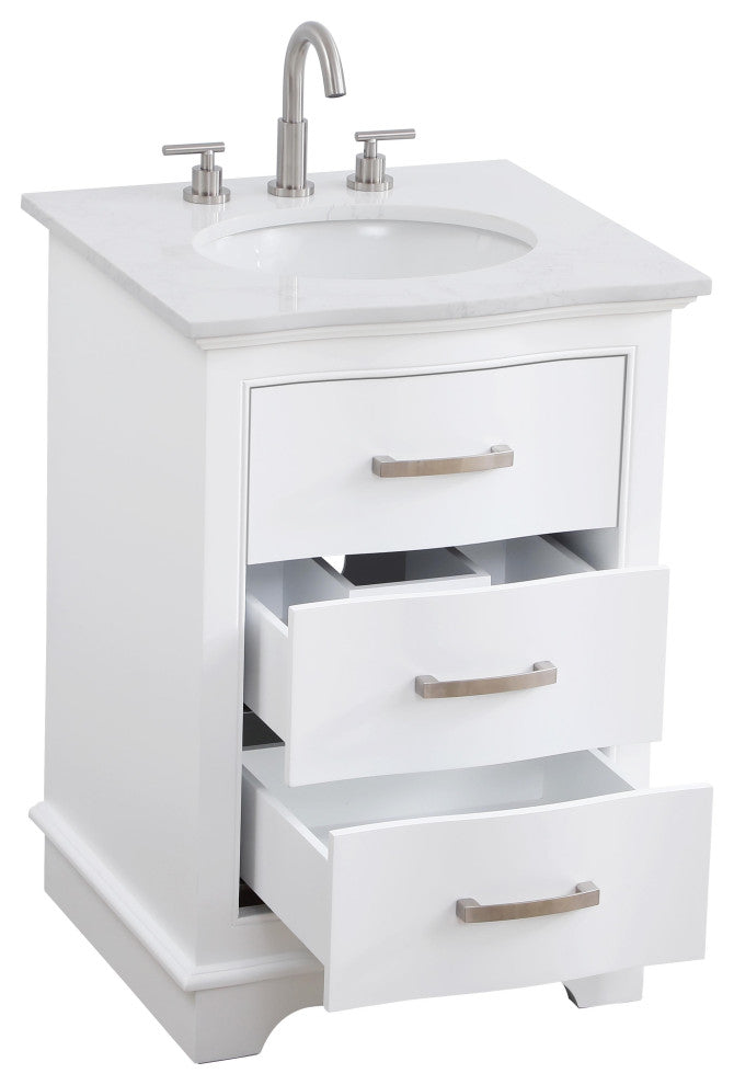 Home Living Knox 24" Single Bathroom Vanity, White