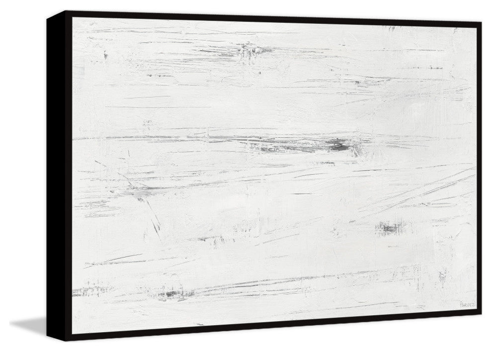 "Light Snow" Floater Framed Painting Print on Canvas