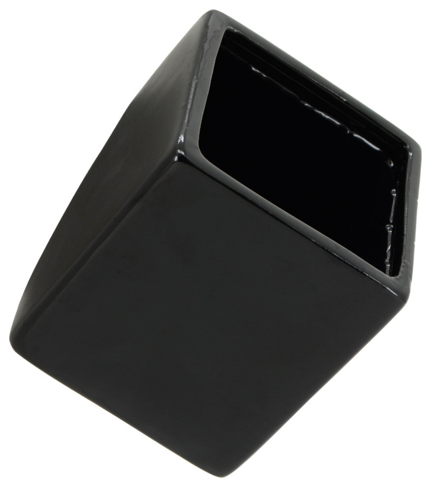 Large Cube Wall Planter, Black