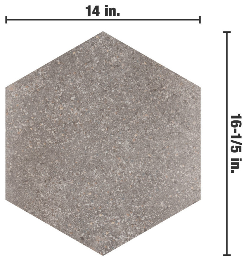 Palazzo Hex Nuvola Porcelain Floor and Wall Tile