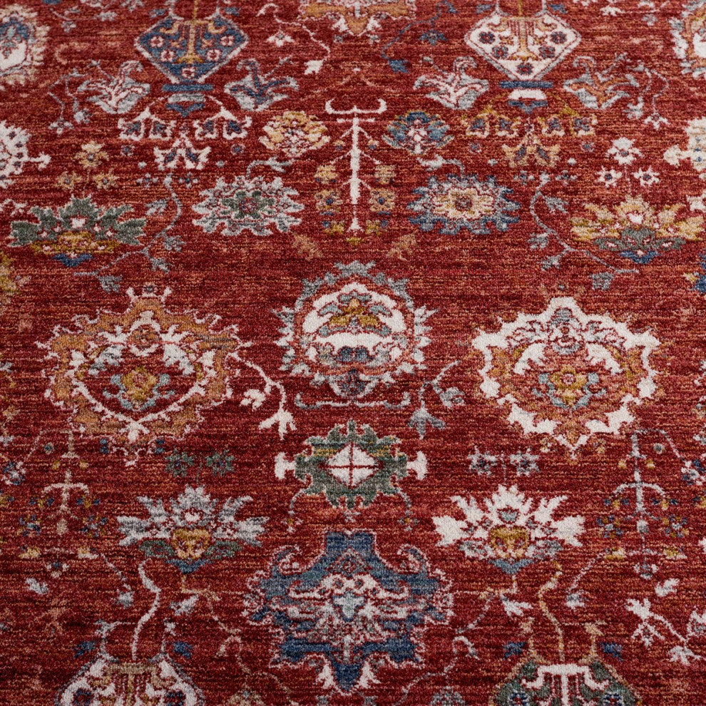 Safavieh Lauren Ralph Lauren Collection LRL1400 Rug, Red/Ivory Blue, 6'7" Square