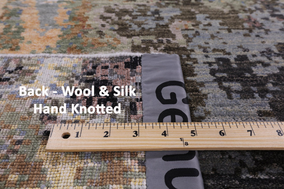 Modern Wool and Silk The Lake House Design Handmade Rug 8' 1" X 10' 0" Q7183