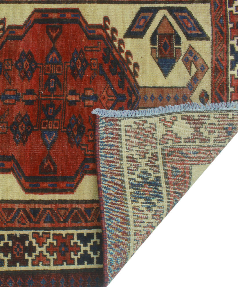 Fine Vintage Distressed Hunt Rust/Beige Runner, 3'0x10'5