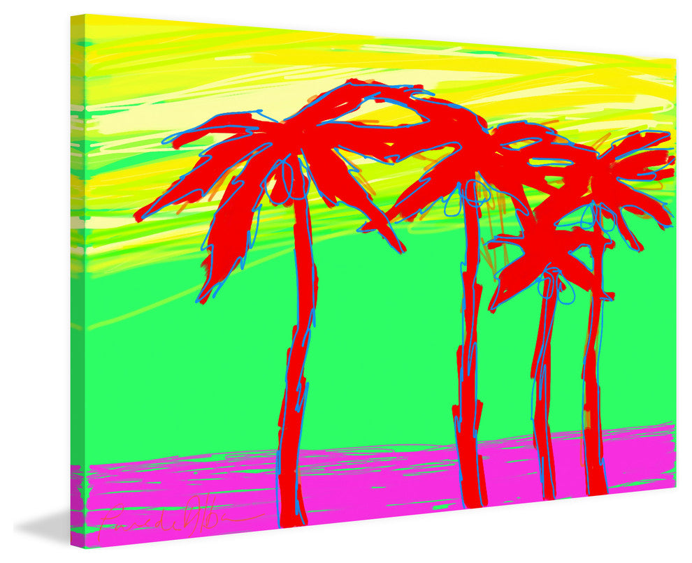 Marmont Hill, "California Palms 2" by Arthur Pina Print on Wrapped Canvas, 24x16