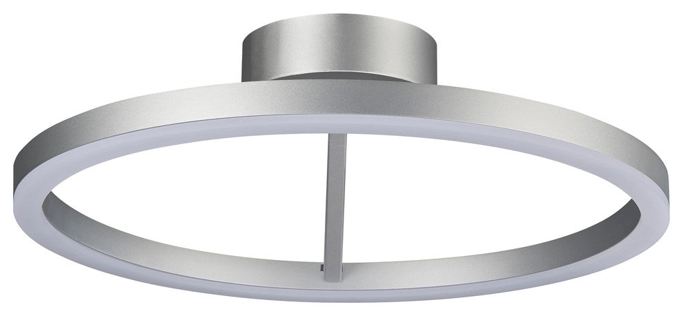 Zuben Circular ETL Certified Integrated LED Ceiling Light, Silver, 20"
