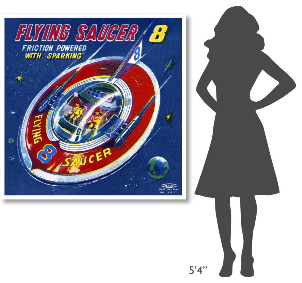 "Flying Saucer 8" Digital Paper Print by Retrorocket, 46"x46"