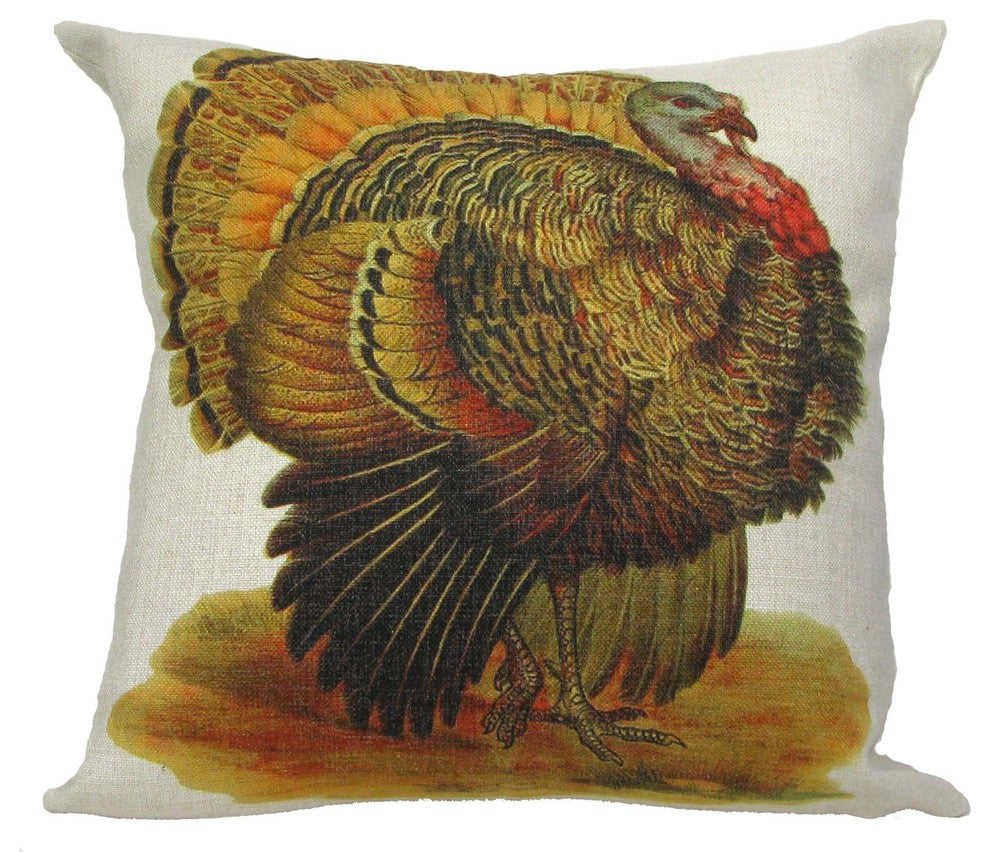 Turkey Throw Pillow Case, Without Insert