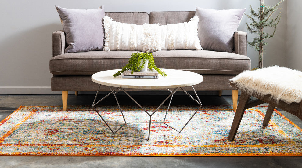 Unique Loom Beige Gabrieli Rosso 5' 0 x 8' 0 Area Rug