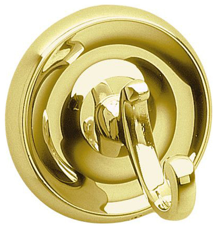 Villa Towel Hook Polished Brass