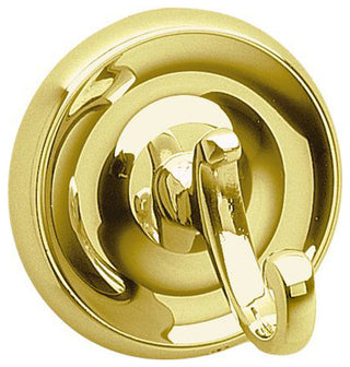 Villa Towel Hook Polished Brass