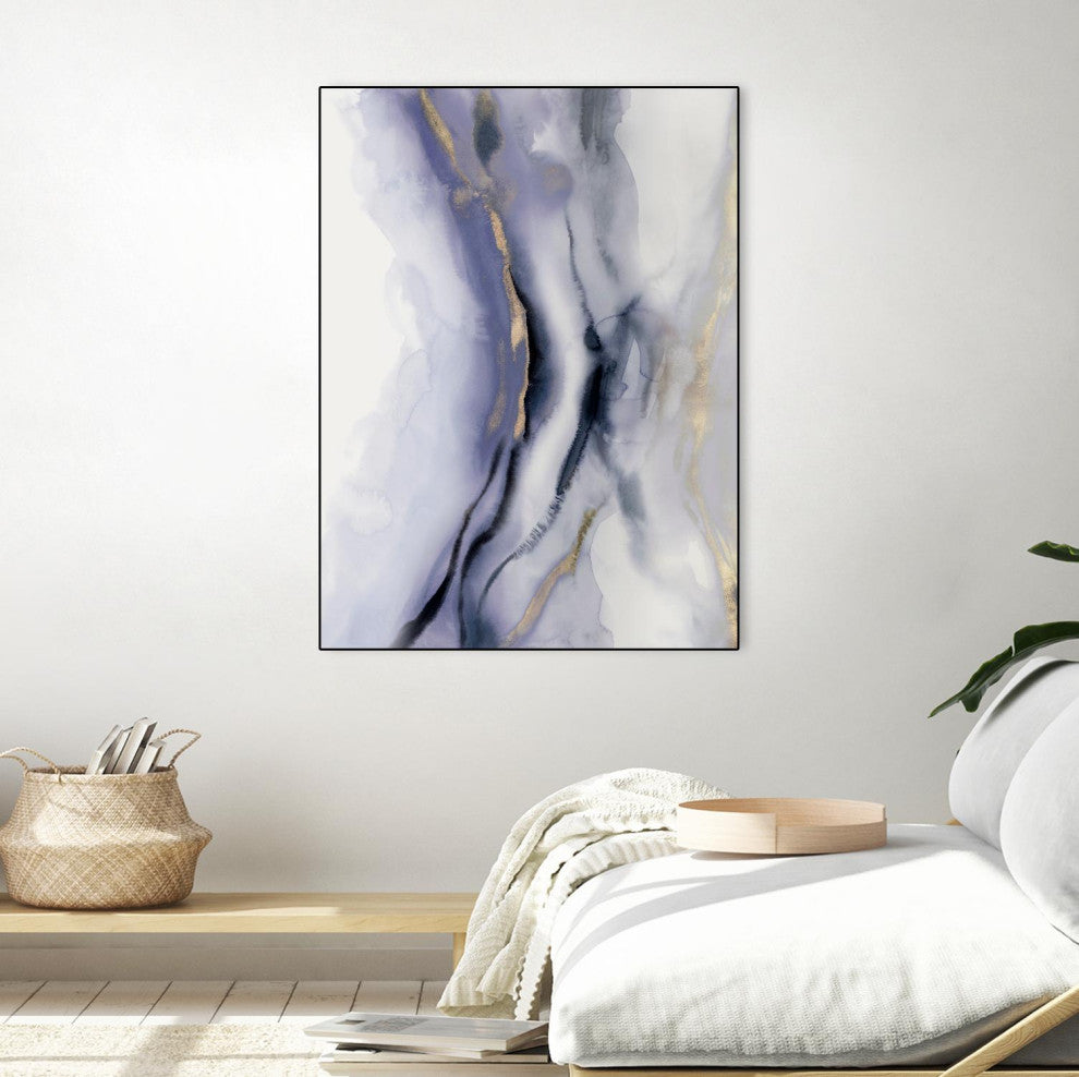 "Blue Waters I" Framed Canvas by Giant Art 24"x32"