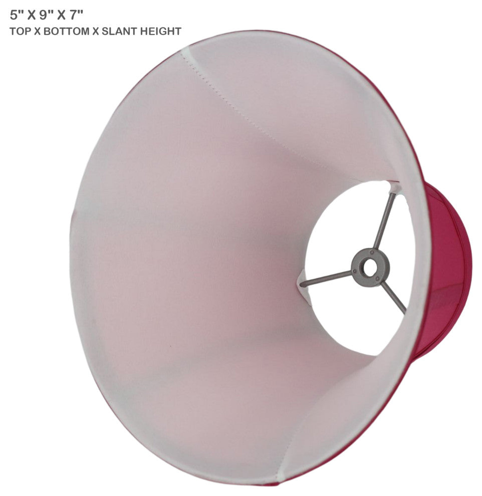 Bell Lamp Shade, 5x9x7", Fuchsia, Single