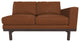 Cantor Right Arm Leather Sofa, Finish: Ebony, Leather: Amber
