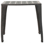 GDF Studio Kata Outdoor 18" Bronze Finished Cast Aluminum Side Table