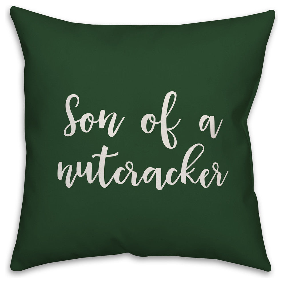 Peace, Dark Green 18x18 Throw Pillow Cover