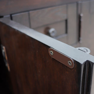 55" Double Vanity, Brown Ash Finish With White Carrara Top
