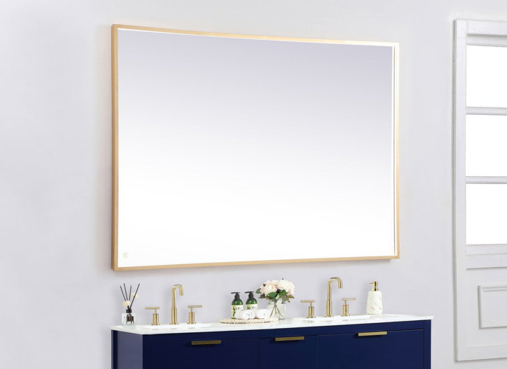 Modern Brass Led Mirror