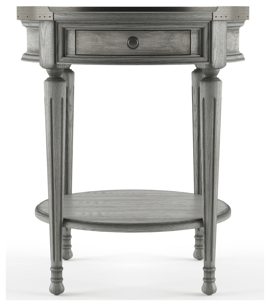 Sampson  Accent Table with Storage, Gray