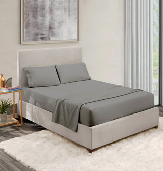 Organic Cotton Sheet Set, Dark Gray, King, 108"x105"