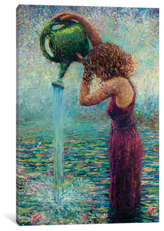 "Thirsty Water Lilies Gallery" by Iris Scott, 40"x26"x1.5"