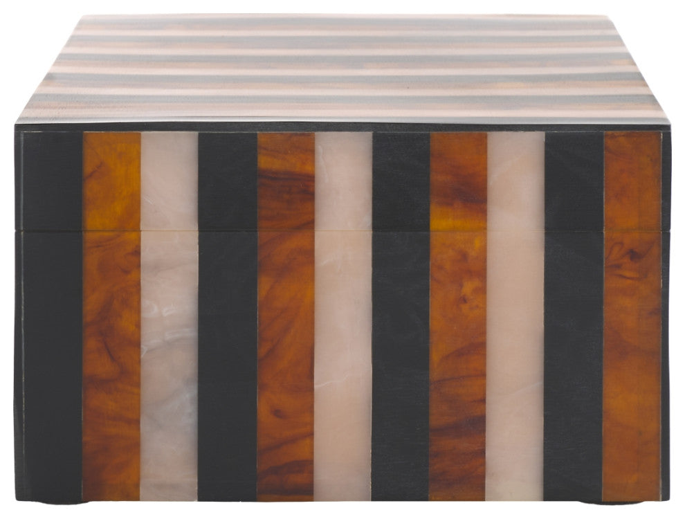 Safavieh Ina Decor Box, Set of 2, Black/Brown