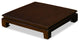 16 Inch Dark Brown Elmwood Chinese Square Stand