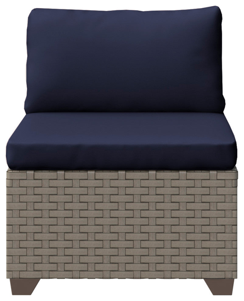 Keys 6-Piece Outdoor Conversation Set with Loveseat, Sofa, and Coffee Table, Cobalt