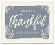 Always Thankful Blue Cream 2 24"x30" Canvas Wall Art