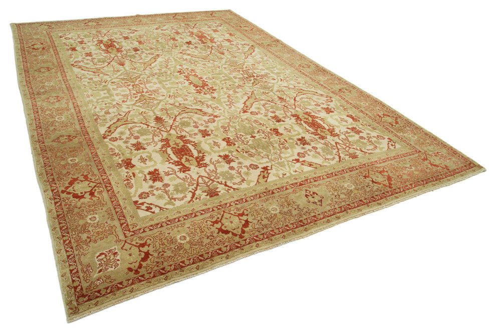 Rug N Carpet - Handmade Oriental 8' 8" x 12' 6" Decorative Oushak Area Rug