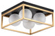 Farmhouse 4-Light Flush Mount Ceiling Light with Globe Frosted Glass Shades