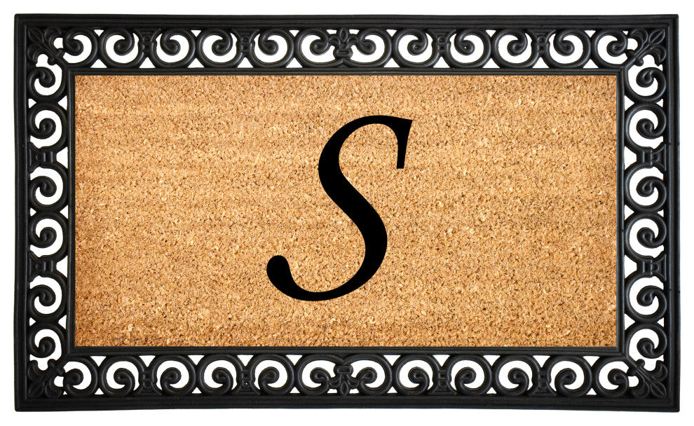 Calloway Mills Gabriel Monogram Doormat, Letter S