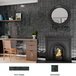 Menorca Black Ceramic Wall Tile