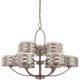 Harlow 9 Light - Chandelier With Khaki Fabric Shades