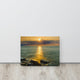 Sunset On Ocean, Sea, Beach Nature Landscape Photo Canvas Print, 12" X 16"